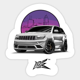 jeep cherokee srt8 white Sticker